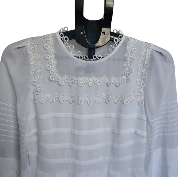 Ted Baker Robbee White Blouse Size 4 - Picture 6 of 14